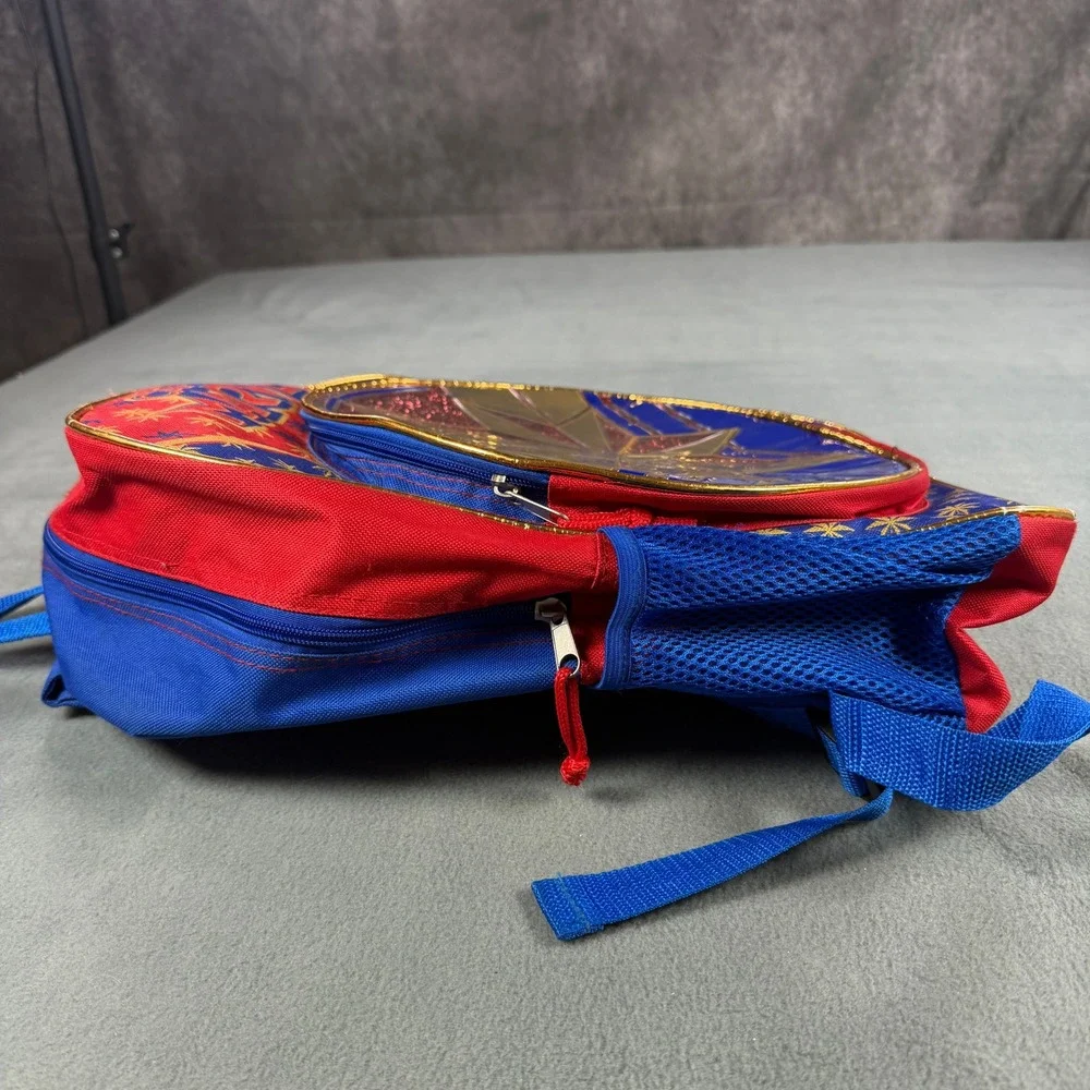 Marvel Captain‎ Marvel Backpack Red Blue Gold Star Glitter School Bag